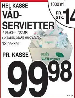 ABC Lavpris HEL KASSE VÅDSERVIETTER tilbud