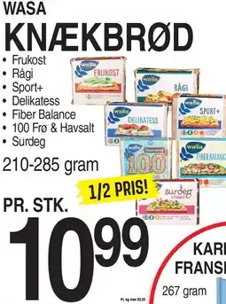 ABC Lavpris WASA KNÆKBRØD tilbud