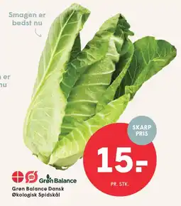 SPAR GRØN BALANCE Dansk økologisk spidskål tilbud