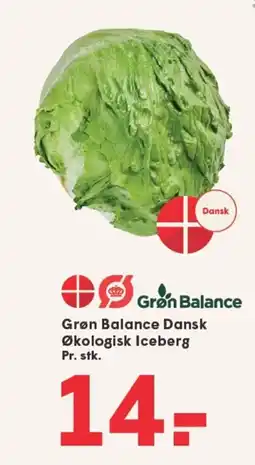 SPAR GRØN BALANCE Dansk økologisk iceberg tilbud