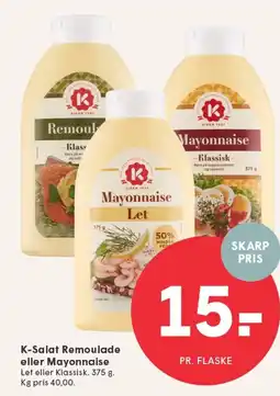 SPAR K-SALAT Remoulade eller mayonnaise tilbud