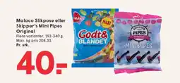 SPAR Malaco slikpose eller skipper's mini pipes original tilbud