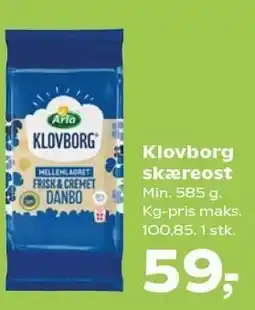 SuperBrugsen Klovborg skæreost tilbud
