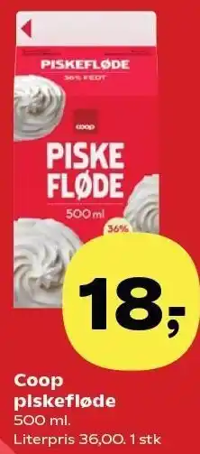 SuperBrugsen Coop piskefløde tilbud