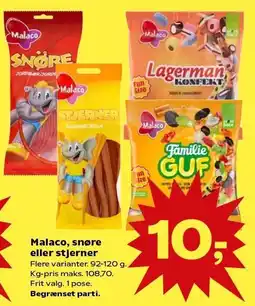 SuperBrugsen Malaco, snøre eller stjerner tilbud
