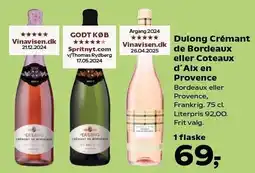 SuperBrugsen Dulong Crémant de Bordeaux eller Coteaux d'Aix en Provence tilbud