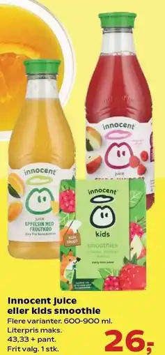 SuperBrugsen Innocent juice eller kids smoothie tilbud