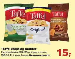 SuperBrugsen Taffel chips og nødder tilbud