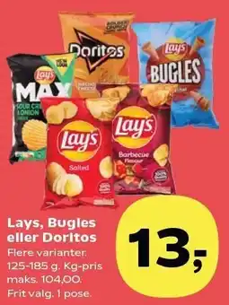 SuperBrugsen Lays, Bugles eller Doritos tilbud