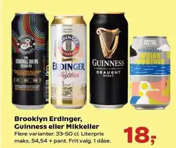 Kvickly Brooklyn Erdinger, Guinness eller Mikkeller tilbud