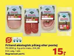 Kvickly Friland økologisk pålæg eller postej tilbud