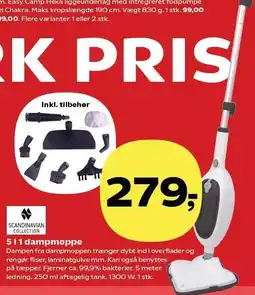 Kvickly 5 i 1 dampmoppe tilbud