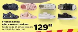 Kvickly Friends sandal eller canvas sneakers tilbud