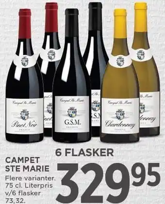 MENY CAMPET STE MARIE - 6 FLASKER tilbud
