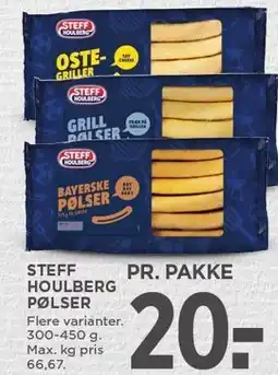 MENY STEFF HOULBERG PØLSER tilbud