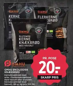 MENY OMHU ØKOLOGISK KNÆKBRØD tilbud