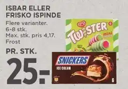 MENY ISBAR ELLER FRISKO ISPINDE tilbud