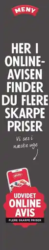 MENY UDVIDET ONLINE AVIS tilbud