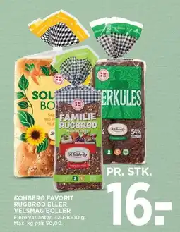 MENY KOHBERG FAVORIT RUGBRØD ELLER VELSMAG BOLLER tilbud