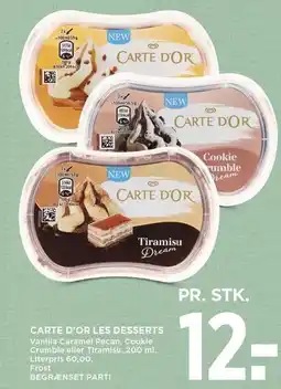 MENY CARTE D'OR LES DESSERTS tilbud