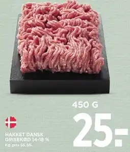 MENY HAKKET DANSK GRISEKØD 14-18% tilbud