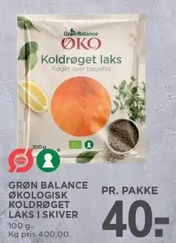 MENY GRØN BALANCE ØKOLOGISK KOLDRØGET LAKS I SKIVER tilbud
