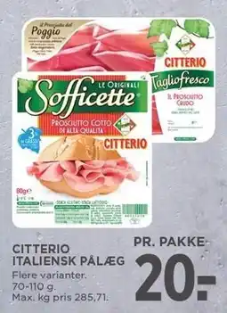 MENY CITTERIO ITALIENSK PÅLÆG tilbud