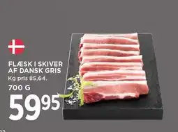 MENY FLÆSK I SKIVER AF DANSK GRIS tilbud