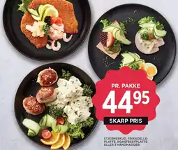 MENY STJERNESKUD, FRIKADELLERPLATTE, ROASTBEEFPLATTE ELLER 3 HÅNDMADDER tilbud