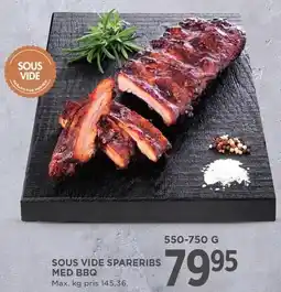 MENY SOUS VIDE SPARERIBS MED BBQ tilbud