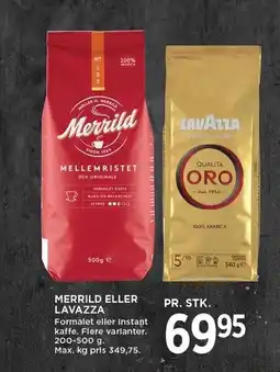 MENY MERRILD ELLER LAVAZZA tilbud