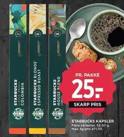 MENY STARBUCKS KAPSLER tilbud