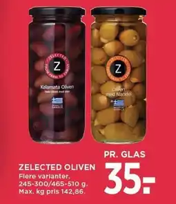 MENY ZELECTED OLIVEN tilbud