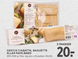 MENY GESTUS CIABATTA, BAGUETTE ELLER PAVE BRØD tilbud