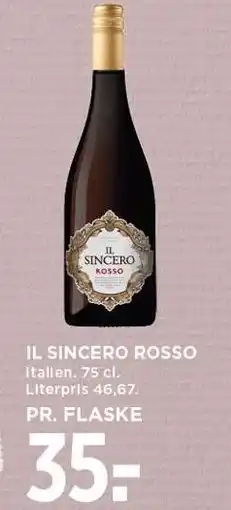 MENY IL SINCERO ROSSO tilbud