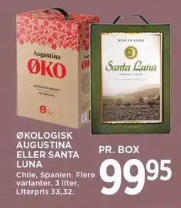 MENY ØKOLOGISK AUGUSTINA ELLER SANTA LUNA tilbud