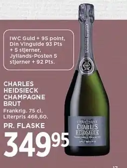 MENY CHARLES HEIDSIECK CHAMPAGNE BRUT tilbud