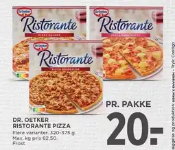 MENY DR. OETKER RISTORANTE PIZZA 320-375 G tilbud