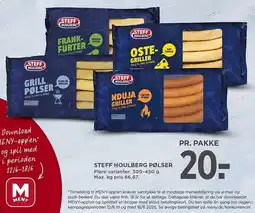 MENY STEFF HOULBERG PØLSER 300-450 G tilbud