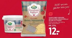 MENY KAROLINES KØKKEN ØKOLOGISK MOZZARELLA ELLER HYTTEOST tilbud