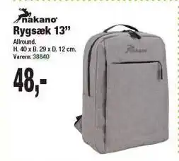 Harald Nyborg NAKANO Rygsæk 13 tilbud