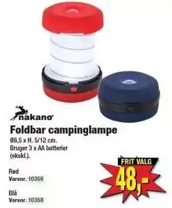 Harald Nyborg Nakano Foldbar campinglampe tilbud