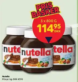 BorderShop Nutella - 3 x 800 G tilbud