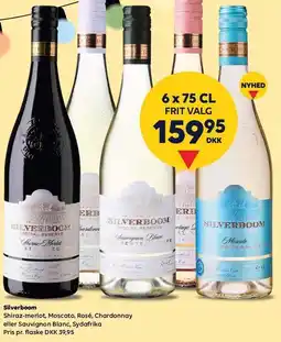 BorderShop Silverboom Shiraz-merlot, Moscato, Rosé, Chardonnay eller Sauvignon Blanc tilbud