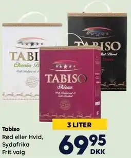 BorderShop Tabiso Rød eller Hvid tilbud