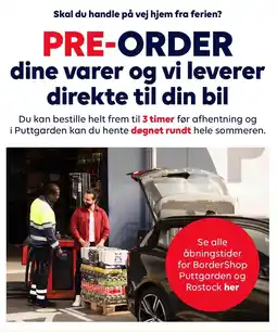 BorderShop PRE-ORDER dine varer og vi leverer direkte til din bil tilbud