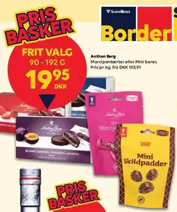 BorderShop Anthon Berg Marcipantærter eller Mini barer tilbud