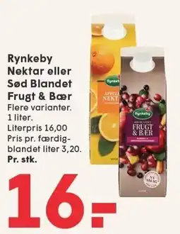 SPAR Rynkeby Nektar eller Sød Blandet Frugt & Bær tilbud