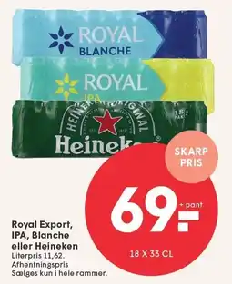 SPAR Royal Export, IPA, Blanche eller H tilbud