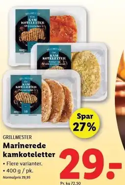 Lidl Marinerede kamkoteletter tilbud